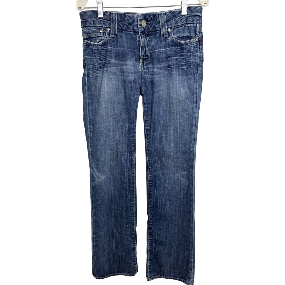 Gap Straight Boot Cut Jeans Women's 4 Long Medium Wash Denim 328808-00-1
